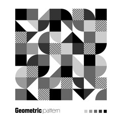 Wall Mural - geometric trendy pattern. modern background with simple elements. retro texture with basic geometric