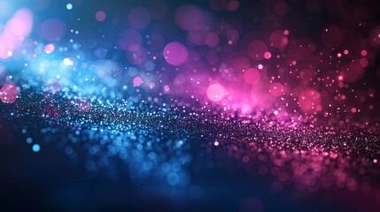 Wall Mural - Abstract Pink and Blue Bokeh Lights Background for Festive or Luxury Themes