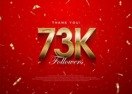 Thank you followers 73k background, greeting banner poster for fans.