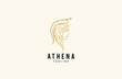 Greek roman goddess athena minerva premium luxury beauty logo design