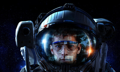 Wall Mural - astronaut and space exploration theme.