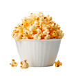 Isolated Crunchy Popcorn, Offering a Tempting Visual in Culinary Presentations