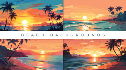 Beautiful landscape tropical ocean backgrounds