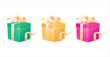 © ngotdat - Vector colorful gift box with silk string wrapped around it