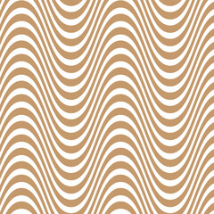 Poster - abstract geometric repeatable brown smooth wave line pattern.