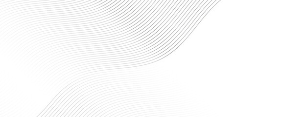 Poster - Vector abstract wavy background, thin line on white, geometric pattern wavy line, gray gradient lines pattern background.