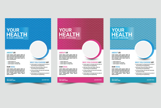 Creative Healthcare cover a4 template design for a report and medical brochure design, flyer, leaflets decoration for printing and presentation vector illustration template design.