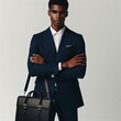 ©  Studio Png - Serious |elegant, man | Confident. American. Businessman, portrait, handsome, smiling, white A young man in a tailored suit, Studio fashion portrait. elegant suit. Corporate Business man Portrait,