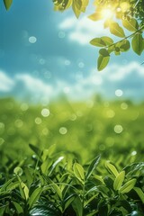 Poster - Spring or summer season abstract nature background. Generative AI.