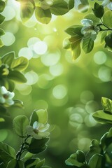 Poster - Spring or summer season abstract nature background. Generative AI.