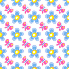 Sticker - floral seamless pattern-12