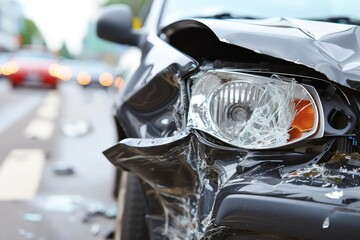 closeup car accident 