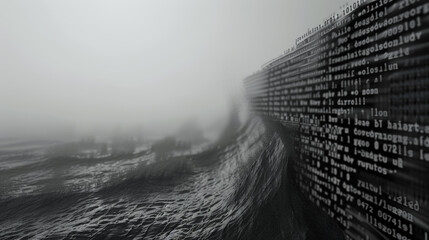 Digital Script: Coastal Code Symphony. Generative AI