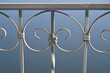 close up of wrought iron fence