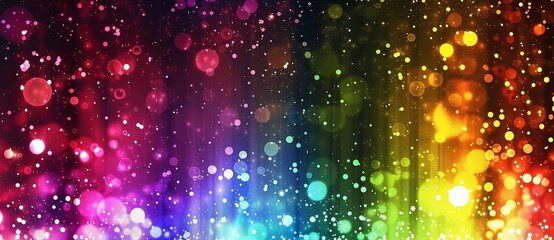 Dazzling Spectacle - A Multicolored Array of Lights Transforming the Party Background into a Rainbow of Joy. Made with Generative AI Technology