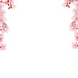 Decoration Pink cherry blossom flowers png background 