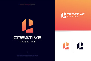 Wall Mural - Abstract alphabet modern futuristic letter l design concept for branding logo design inspirations