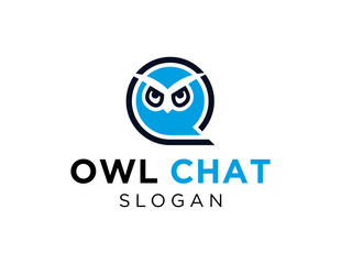 Poster - The logo design is about Owl Chat and was created using the Corel Draw 2018 application with a white background.