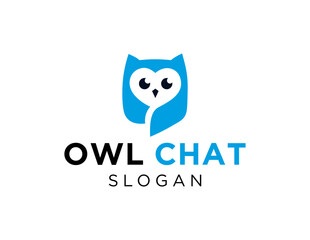 Poster - The logo design is about Owl Chat and was created using the Corel Draw 2018 application with a white background.