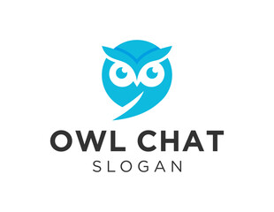 Poster - The logo design is about Owl Chat and was created using the Corel Draw 2018 application with a white background.