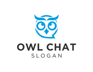 Poster - The logo design is about Owl Chat and was created using the Corel Draw 2018 application with a white background.