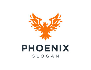 Poster - The logo design is about Phoenix and was created using the Corel Draw 2018 application with a white background.