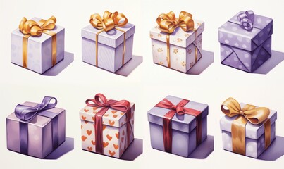 Wall Mural - Set of gift boxes