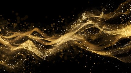 Wall Mural - flow gold satin gold background