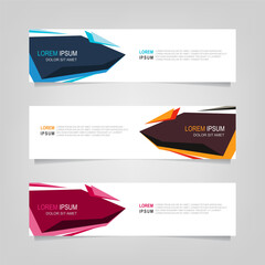 Fototapete - Vector abstract banner design web template