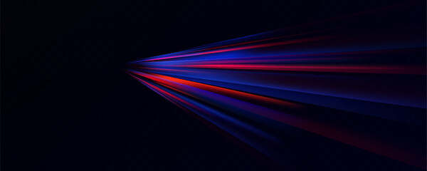 Wall Mural - Horizontal neon lines.Blue speed lines.Motion light effect.Vector. red.Vector illustration of a blue color. Light effect. Abstract laser beams of light. Chaotic neon rays of light .