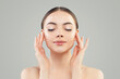 © millaf (Nemchinova) - Massage facial lines on beautiful female face close up