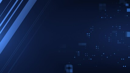 Business corporate abstract animation, digital technology background for clean presentation. Particles and network connections of digital data. data analysis technology. Seamless loop.