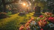 Sunrise Serenity A Cemetery's Tribute to Veterans Generative AI