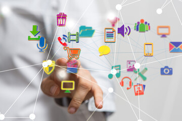 protect cloud information data concept..