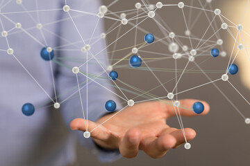conference digital network and data concept 3d