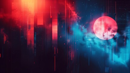a moon in the sky