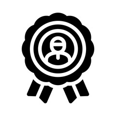 Poster - medal glyph icon