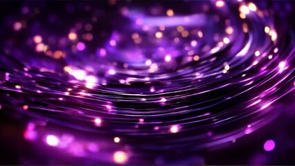 Wall Mural - Purple abstract motion background with shining stars lights. The endless whirling of lights in outer space.