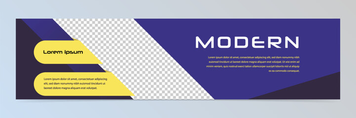 Wall Mural - Modern abstract LinkedIn banner template