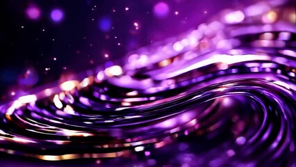 Wall Mural - Purple abstract background with shining stars lights. The endless whirling of lights in outer space.