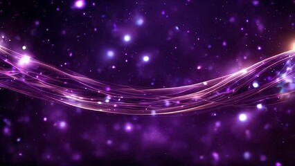Wall Mural - purple abstract background with shining stars lights. 4k video of lights in outer space.