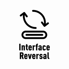 Wall Mural - Interface Reversal vector information sign