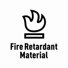 Wall Mural - Fire Retardant Material vector information sign