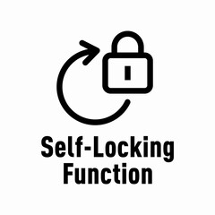 Wall Mural - Self-Locking Function vector information sign
