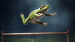 Frog jumping