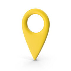Fototapete - Mark the position. Locate the pin on the GPS. Realistic 3D design, yellow map location pointer. Geolocation Pin, PNG Map Pointer, Location Icon, Web Location Point, Pointer, Orange Locator