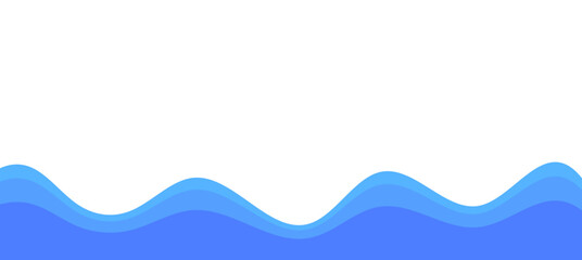 Wall Mural - Separator, divider shape, wave border vector illustration