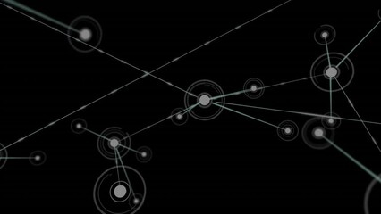 Poster - Animation of network of connections over black background