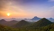 Sunset on Thongchai mountain at Ban krut in Prachuap Khiri Khan province of Thailand