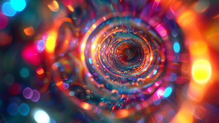 Poster - A hypnotic whirlpool of interconnected spheres